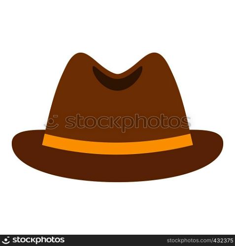 Man hat icon flat isolated on white background vector illustration. Man hat icon isolated