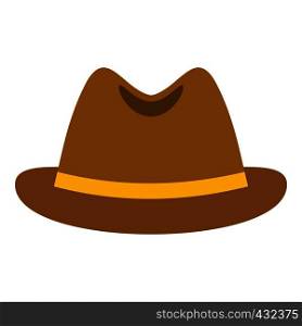 Man hat icon flat isolated on white background vector illustration. Man hat icon isolated