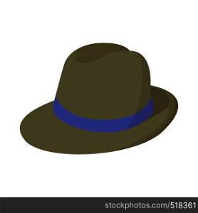Man hat icon in cartoon style isolated on white background. Man hat icon, cartoon style