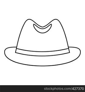 Man hat icon. Outline illustration of man hat vector icon for web. Man hat icon, outline style