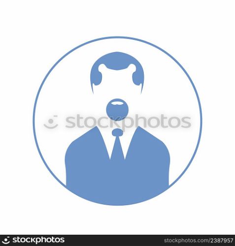 Man head icon silhouette. Male and female avatar profile sign, face silhouette stock vector. Man head icon silhouette. Male and female avatar profile sign, face silhouette vector