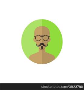 man hipster avatar user picture cartoon character vector illustration. man hipster avatar user picture cartoon character
