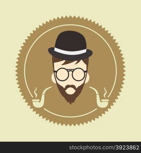 man hipster avatar user picture cartoon character vector illustration. cartoon guy avatar picture