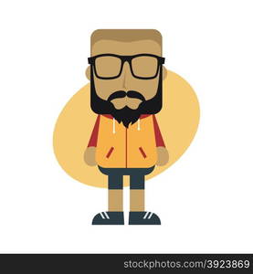 man hipster avatar user picture cartoon character vector illustration. cartoon guy avatar picture