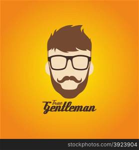 man hipster avatar user picture cartoon character vector illustration. hipster guy