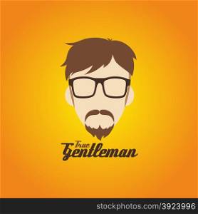man hipster avatar user picture cartoon character vector illustration. hipster guy