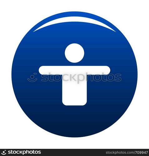 Man icon vector blue circle isolated on white background . Man icon blue vector