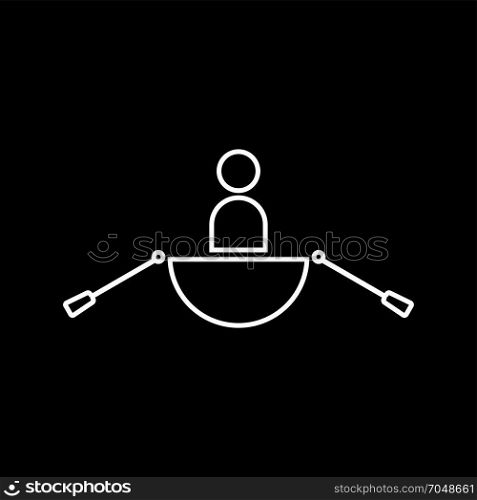Man in a boat icon .