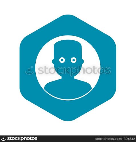 Man in the dark icon. Simple illustration of man in the dark vector icon for web. Man in the dark icon, simple style