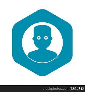 Man in the dark icon. Simple illustration of man in the dark vector icon for web. Man in the dark icon, simple style