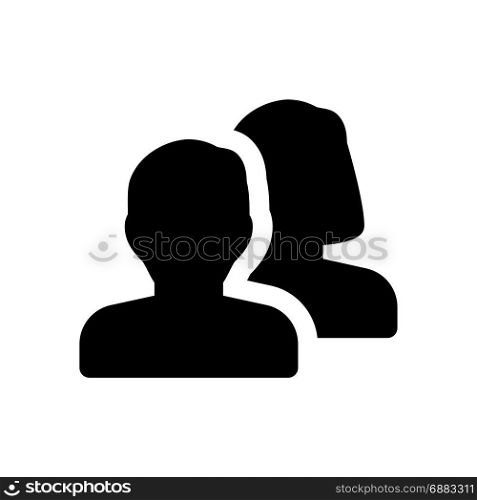 man lead woman, icon on isolated background
