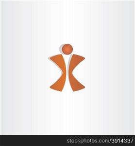 man letter x logo design element