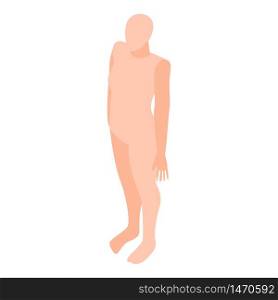 Man mannequin icon. Isometric of man mannequin vector icon for web design isolated on white background. Man mannequin icon, isometric style