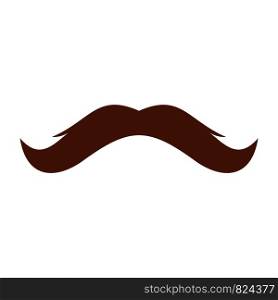 Man mustache icon. Flat illustration of man mustache vector icon for web design. Man mustache icon, flat style