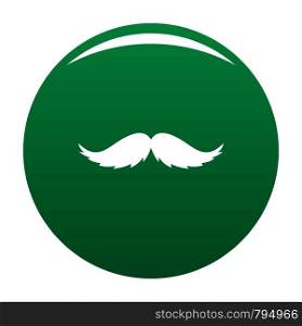 Man mustache icon. Simple illustration of man mustache vector icon for any design green. Man mustache icon vector green