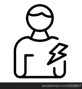Man panic attack icon outline vector. Mental fear. Anger disorder. Man panic attack icon outline vector. Mental fear