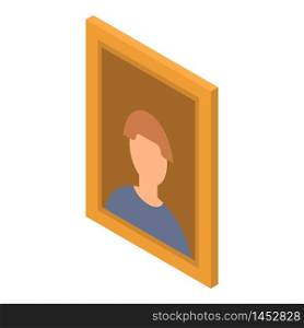 Man picture icon. Isometric of man picture vector icon for web design isolated on white background. Man picture icon, isometric style