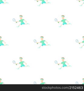 Man playing tennis pattern seamless background texture repeat wallpaper geometric vector. Man playing tennis pattern seamless vector