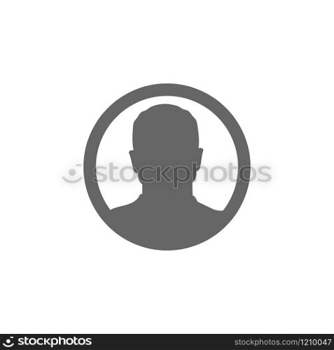 man profile person silhouette user isolated vector illustration