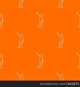 Man protest on the street pattern vector orange for any web design best. Man protest on the street pattern vector orange