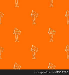 Man protest pattern vector orange for any web design best. Man protest pattern vector orange