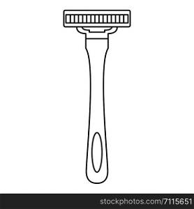 Man razor icon. Outline illustration of man razor vector icon for web design isolated on white background. Man razor icon, outline style