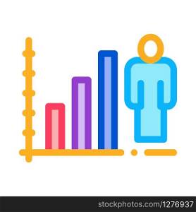 Man Rising Rates Icon Vector. Outline Man Rising Rates Sign. Color Isolated Contour Symbol Illustration. Man Rising Rates Icon Vector Outline Illustration