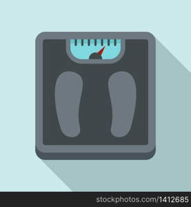 Man scales icon. Flat illustration of man scales vector icon for web design. Man scales icon, flat style