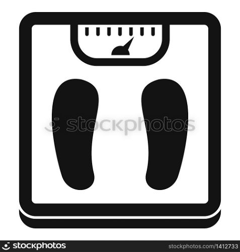 Man scales icon. Simple illustration of man scales vector icon for web design isolated on white background. Man scales icon, simple style