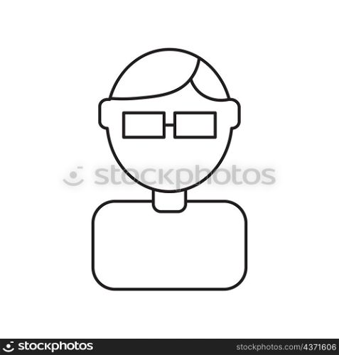 Man silhouette with glasses. Male face. Funny art. Cartoon design. Flat style. Vector illustration. Stock image. EPS 10.. Man silhouette with glasses. Male face. Funny art. Cartoon design. Flat style. Vector illustration. Stock image.