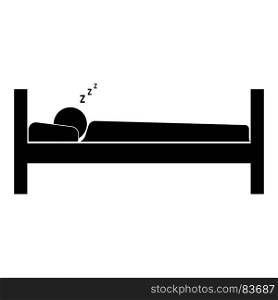 Man sleeping icon .
