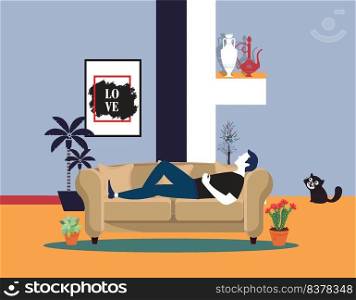 Man sleeping on sofa icons