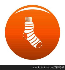 Man sock icon. Simple illustration of man sock vector icon for any design orange. Man sock icon vector orange