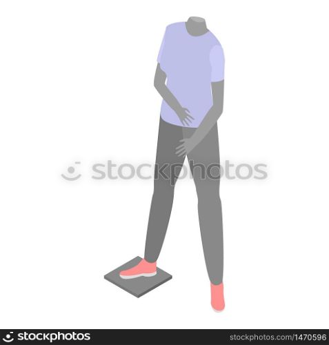 Man sport mannequin icon. Isometric of man sport mannequin vector icon for web design isolated on white background. Man sport mannequin icon, isometric style