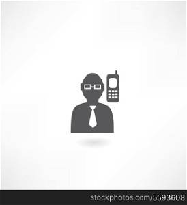 man talking on the phone icon