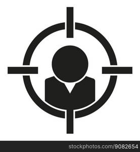 Man target icon simple vector. Staff career. Social group. Man target icon simple vector. Staff career