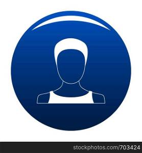 Man user icon vector blue circle isolated on white background . Man user icon blue vector