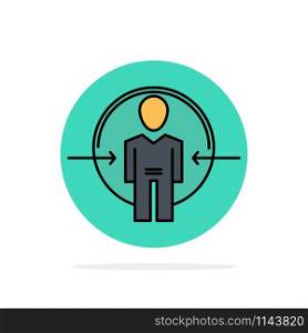 Man, User, Login, Id, Identity Abstract Circle Background Flat color Icon