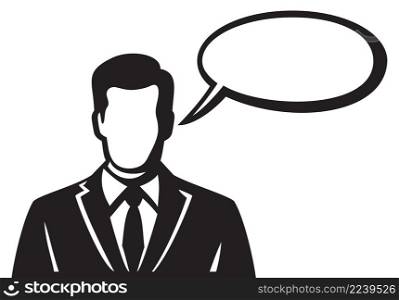 Man with a empty speech bubble over his head