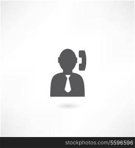 man with a handset icon