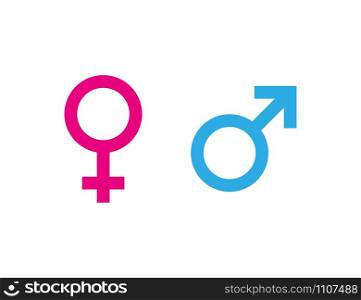 man woman symbol gender icon in flat style. man woman symbol gender icon in flat