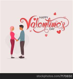 Man & Women.Boy,girl,gentleman,lady,male & female icon.Romantic couple with hearts shape.Happy Valentines Day 14 February illustration.Romantic happy loving couple.Valentine&rsquo;s Day, love & relationships.Happy Valentines Day vector illustration.