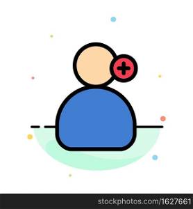 Man, Work, Working, Medical Abstract Flat Color Icon Template