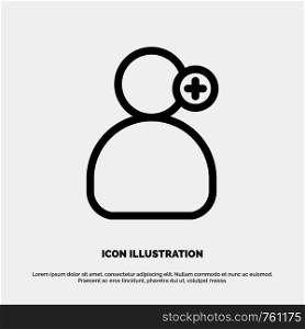 Man, Work, Working, Medical Line Icon Vector