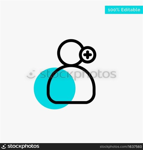 Man, Work, Working, Medical turquoise highlight circle point Vector icon