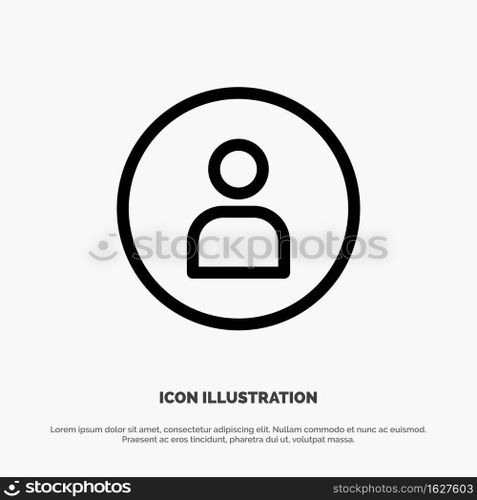 Man, Worker, Basic, Ui Line Icon Vector
