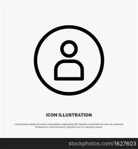 Man, Worker, Basic, Ui Line Icon Vector