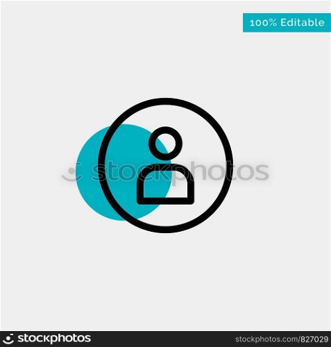 Man, Worker, Basic, Ui turquoise highlight circle point Vector icon