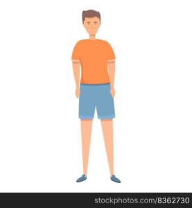 Man workout fashion icon cartoon vector. Sport wear. Active gym. Man workout fashion icon cartoon vector. Sport wear