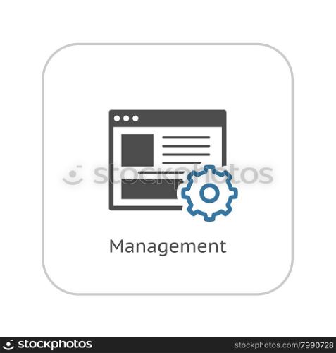 Management Icon. Business Concept. Flat Design. Isolated Illustration.. Management Icon. Business Concept.